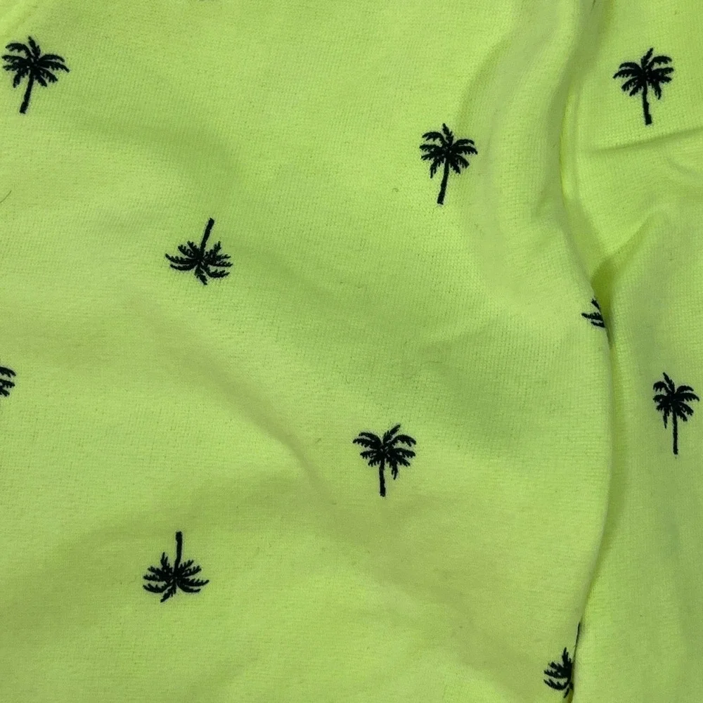 Old Navy Kids Neon Green Navy Blue Palm Trees Tropical Sweatpants Shorts Boys 4T